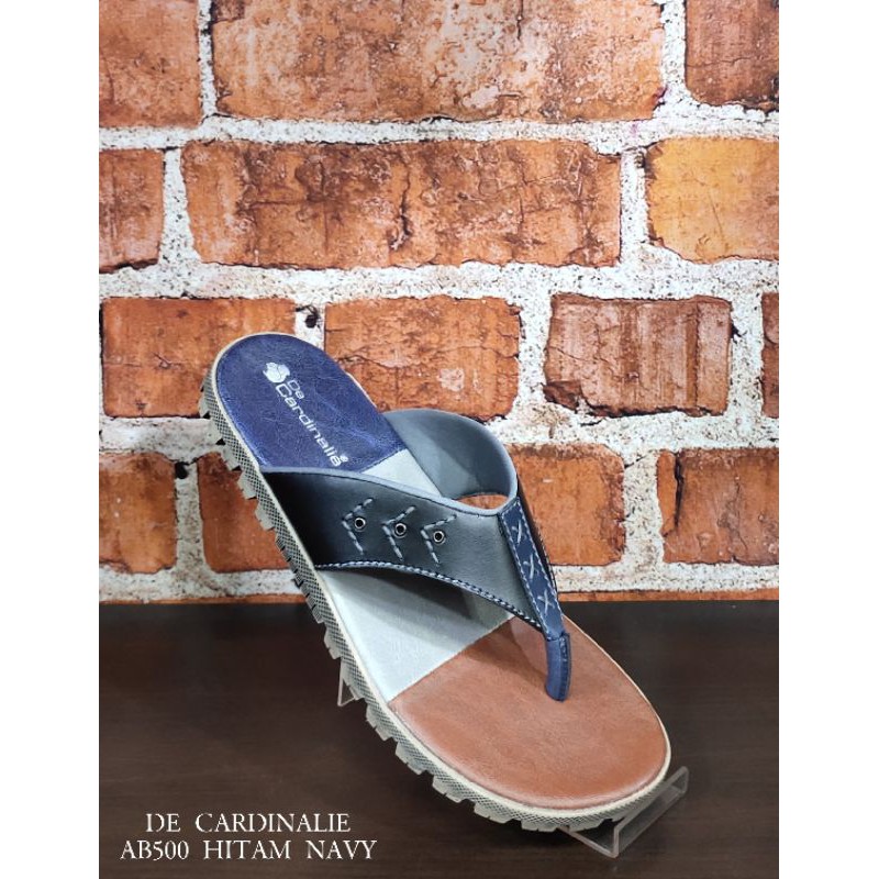 sandal jepit pria , sandal jepit cowok , sandal kulit DE CARDINALIE