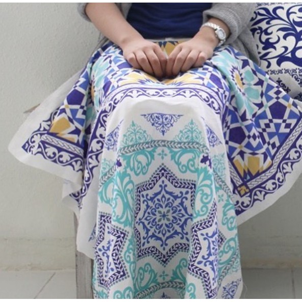 KAIN KATUN LINEN PANEL FULL 1 MOTIF WELCOME/COTTON LINEN/KAIN IMPORT CHINA