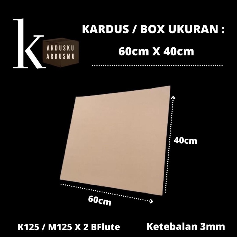 

KARDUS LEMBARAN / SHEET LEMBARAN BARU UK 60 x 40cm