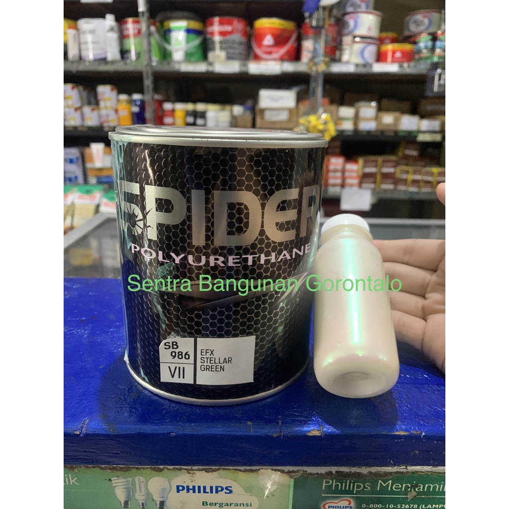 Cat SPIDER PU xiralic green lembayung hijau