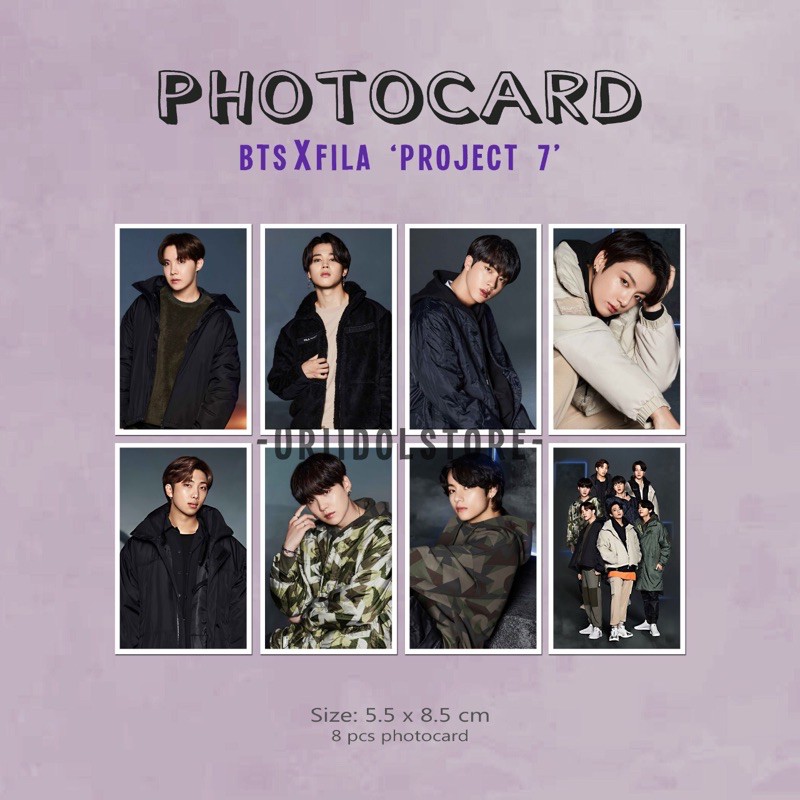 BTS PHOTOCARD - BTS FILA MONOCHROME - Photocard BTS - BTS - FILA - BTS FILA