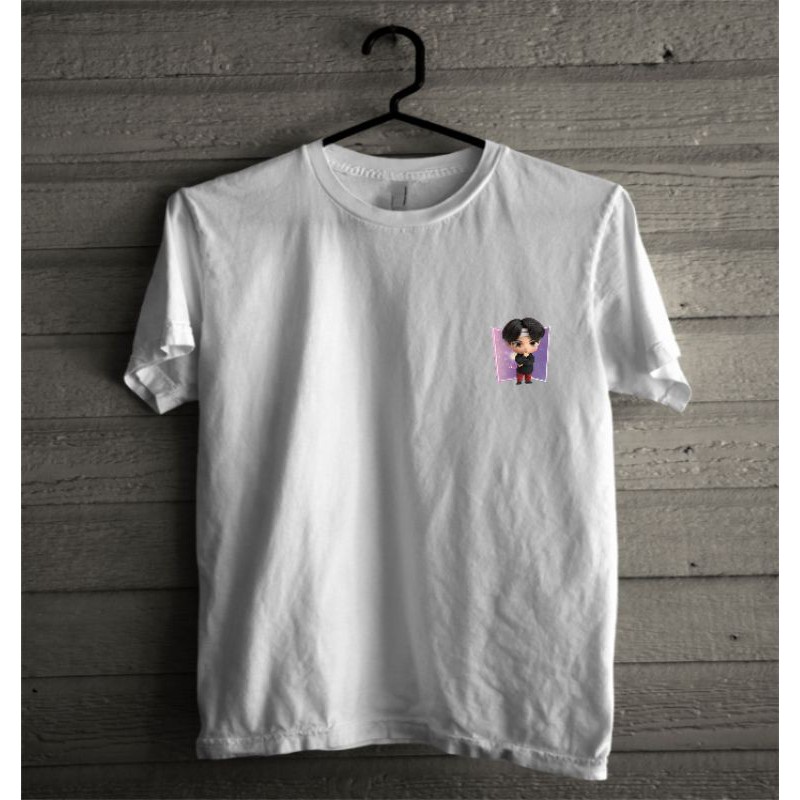 Kaos kpop BTS tiny tan logo karakter jin