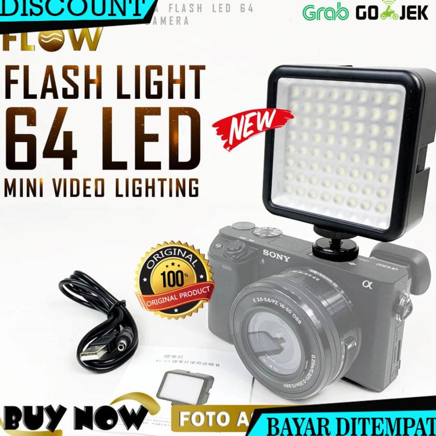 (BAYAR DITEMPAT) FLASH LED 64 LAMPU MINI VIDEO LIGHTING FOR CANON NIKON SONY - FASDGA NA2741