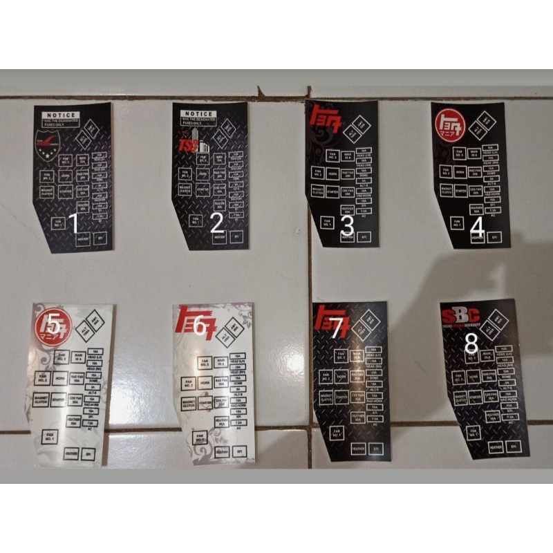 Stiker Fuse Box Soluna