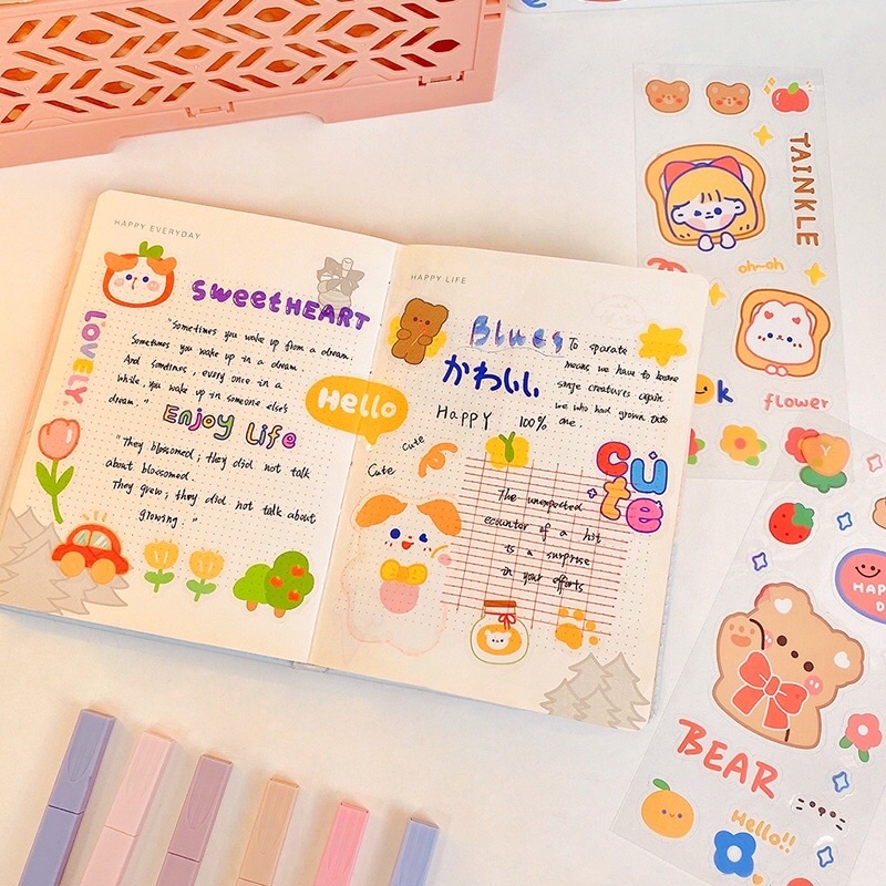 1 LEMBAR STIKER LUCU AESTHETIC DECO PLANNER BESAR TUMBLR DIARY BUNGA SCRAPBOOK KIYOWO KAWAII KOREA UNIK KARAKTER KARTUN HEWAN PELIHARAAN ANAK PEREMPUAN ORGANIZER DEKORASI CASING LAPTOP HP BOTOL AIR MINUM VIRAL TIKTOK MURAH TAHAN AIR CUTE BERUANG KELINCI