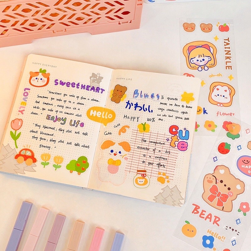 1 LEMBAR STIKER LUCU AESTHETIC DECO PLANNER BESAR TUMBLR DIARY BUNGA SCRAPBOOK KIYOWO KAWAII KOREA UNIK KARAKTER KARTUN HEWAN PELIHARAAN ANAK PEREMPUAN ORGANIZER DEKORASI CASING LAPTOP HP BOTOL AIR MINUM VIRAL TIKTOK MURAH TAHAN AIR CUTE BERUANG KELINCI