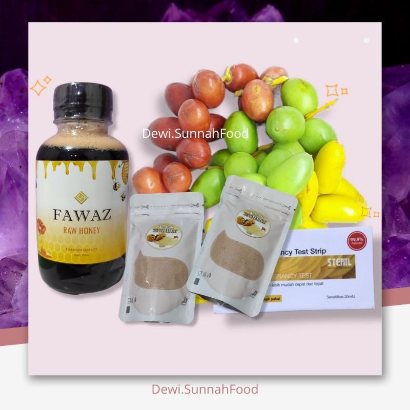 

Paket Promil Sunnah (Kurma Muda 250gr, Bubuk Zuriat 150gr, Madu Alshifa,Tespek)