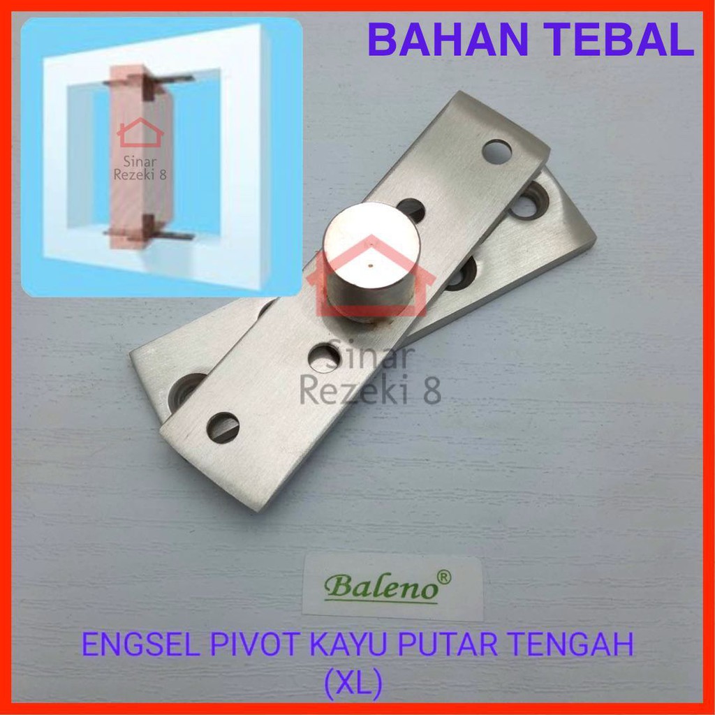 Engsel Pivot Putar Tengah XL Tebal / Putar Pintu Jendela Ayun Kayu Besar