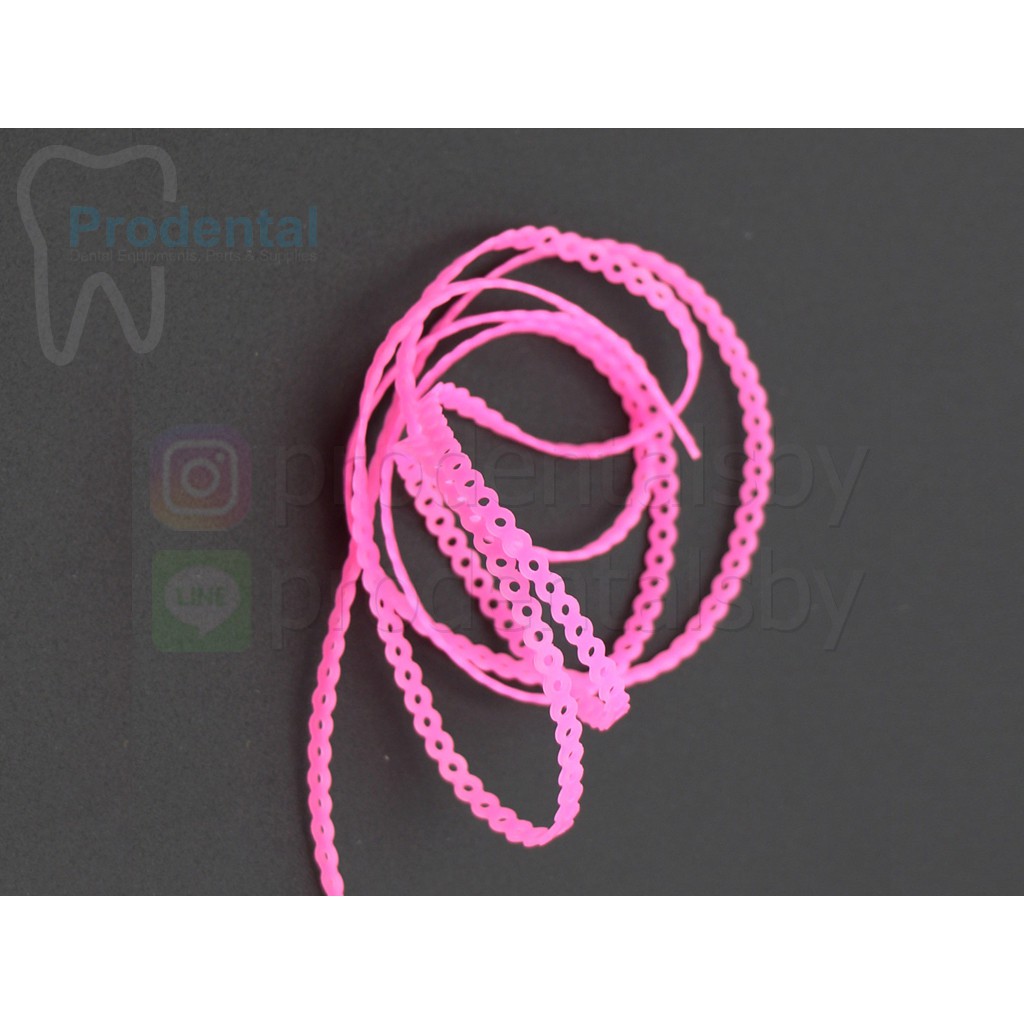 Karet Behel Gigi / Karet Bracket Powerchain 10cm (Pink)