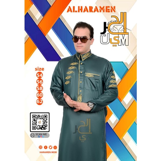 Jubah pria NEW MODEL Daffa ALHARAMAIN premiun elegant egypt