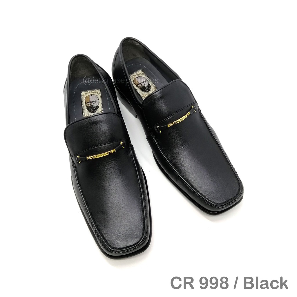 Sepatu Pantofel Kulit Pria Mirado CR 998, Hitam & Coklat, Berkualitas