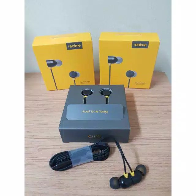 Headset Bass Realme Original Stereo Mono Support Music dan Telepon