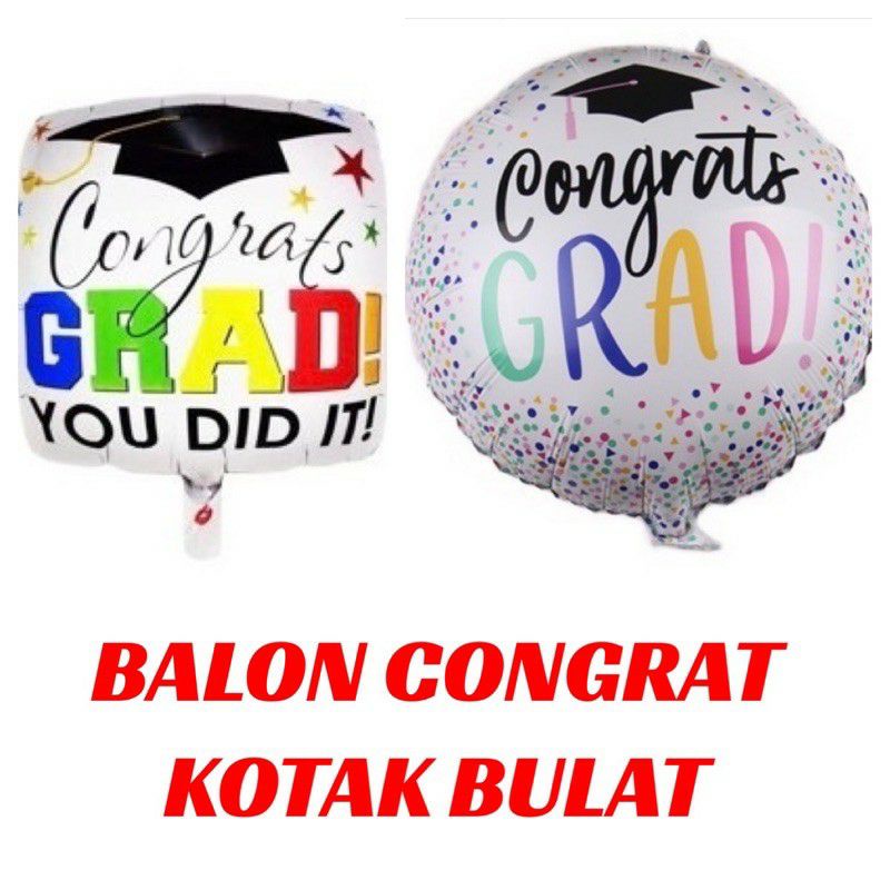 Jual Balon Foil Graduation Wisuda Congratulations Graduate Shopee Indonesia