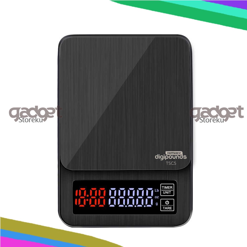 Timbangan Dapur Mini Digital Kopi Gula Perhiasan Scale LCD 5kg Akurasi 0.1g - TSC5 FREE 3 BATERAI