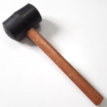 Palu karet Keramik 12oz(Sedang) gagang kayu / Palu Tukang