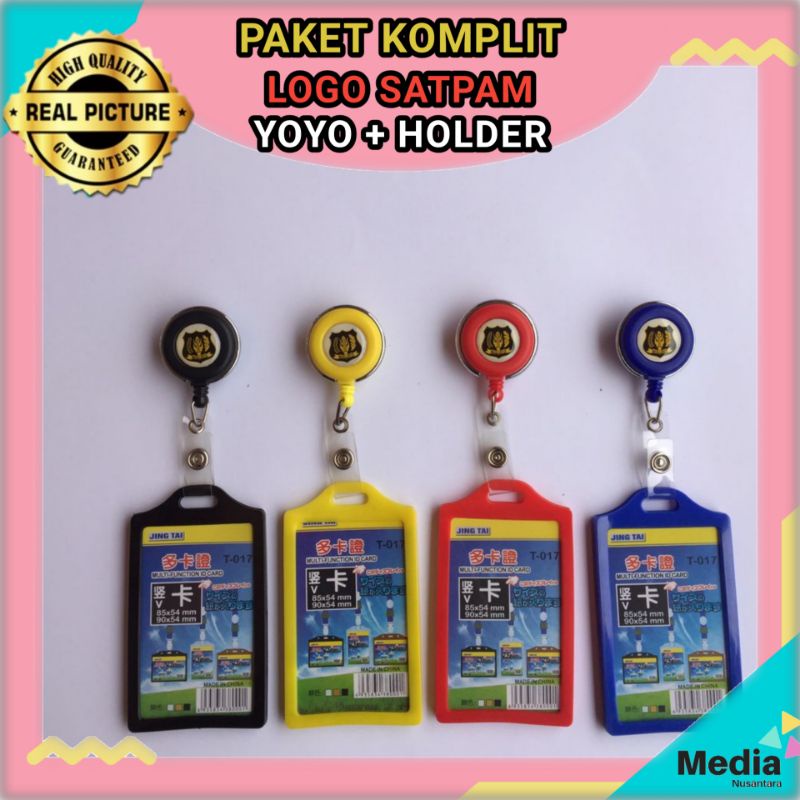 

Satpam Yoyo Id Card Holder Security Name Tag Paket Lengkap