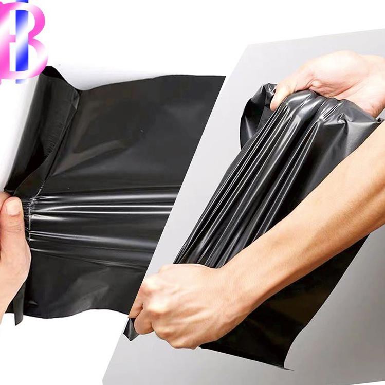 

♥ Kantong Plastik Packing 25x40cm Olshop PE 100pcs Lem perekat Polymailer Black Glossy Tebal Grosir