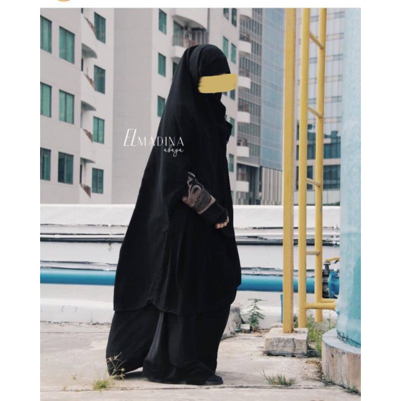 preloved Tasneem Daily French Khimar FK by Elmadina abaya