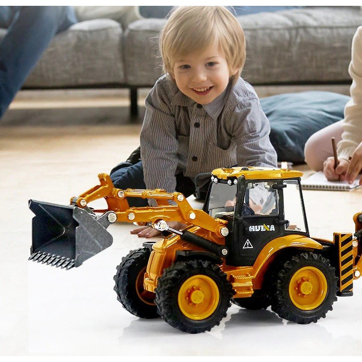 Huina 1704 Die-cast 1/50 Metal alloy Excavator Loader Truck Diecast