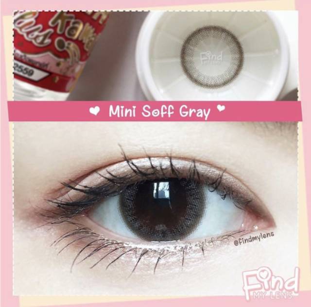 softlens kitty kawaii mini soft gray