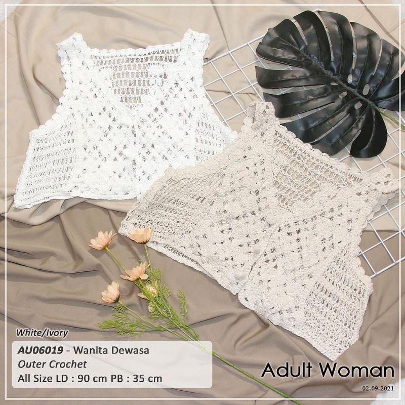 Kaos crochet wanita dewasa || Crochet rajut rompi