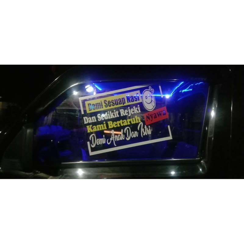 Stiker Kata Kata Kaca Mobil Truck Pick Up Bus L300 Toronton Sticker Kata Kata Lucu