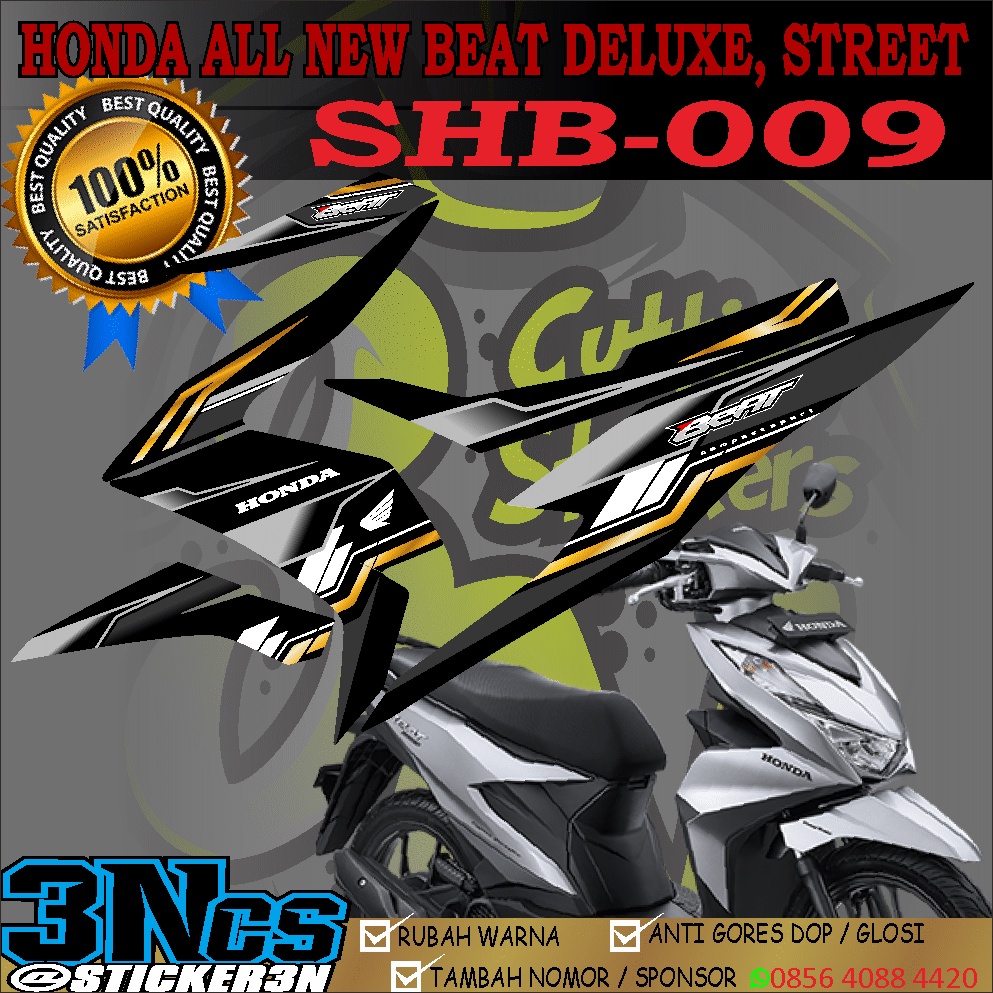 Stripping Honda Beat Deluxe CBS ISS, Sticker Variasi 09 Honda Beat Street CBS ISS, Stripping All New