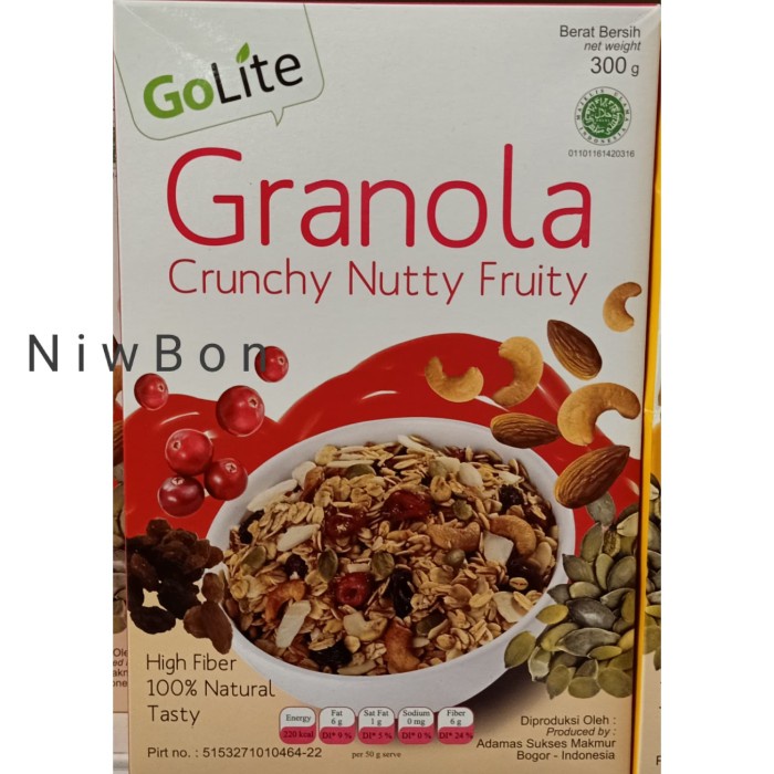 

Jual Go Lite Granola Crunchy Nutty Fruity 300 Gr