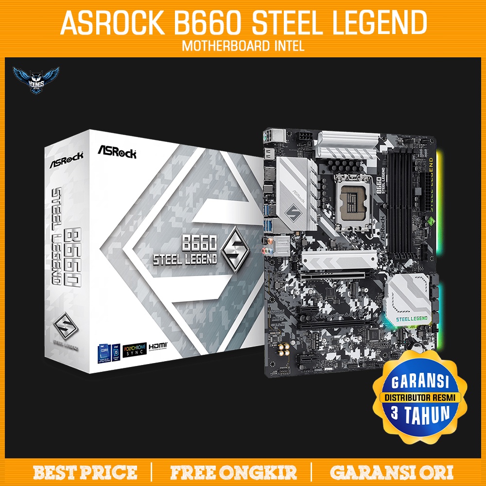 ASROCK B660 STEEL LEGEND | Motherboard Intel Gen 12 LGA1700 DDR4 ATX