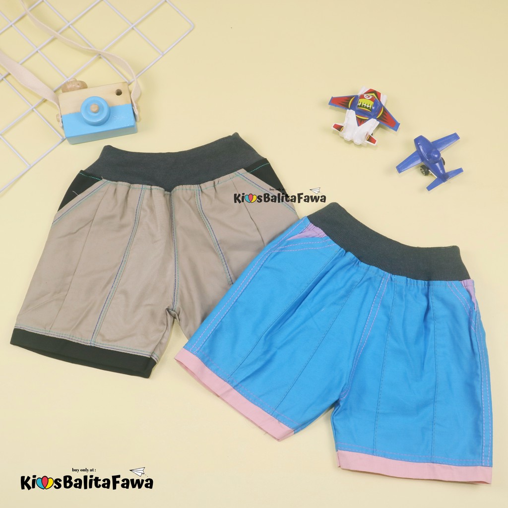 Celana Boxy uk 3-5 Tahun / Pants Anak Laki Cowok Pendek Polos Murah Boxer Harian Kantong Tebal Adem