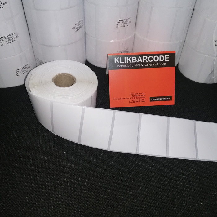 

TERMURAH BARCODE Label Barcode Thermal 50x35 mm 1 line 1000pcs KLIKBARCODE