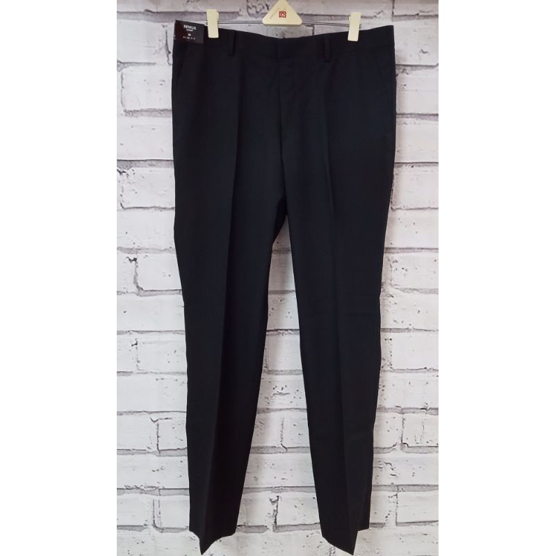 CELANA FORMAL PRIA REMUS VENENO HITAM SLIM FIT 29/38