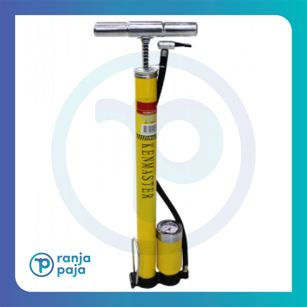 Pompa Angin Manual Tabung Kuning Kenmaster / Pompa Sepeda Ban Motor Kenmaster