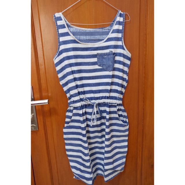 Blue jeans midi dress