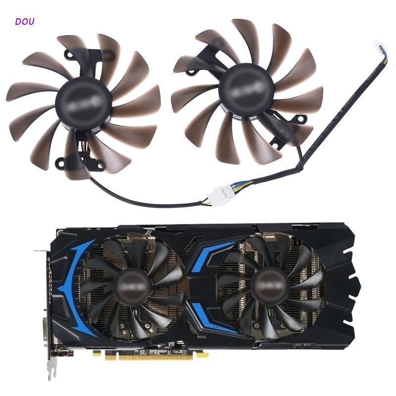 dou 2pcs kipas pendingin 95mm gtx1070 1070ti gpu vga untuk kfa2 galax geforce gtx1080 gtx 1070 ti