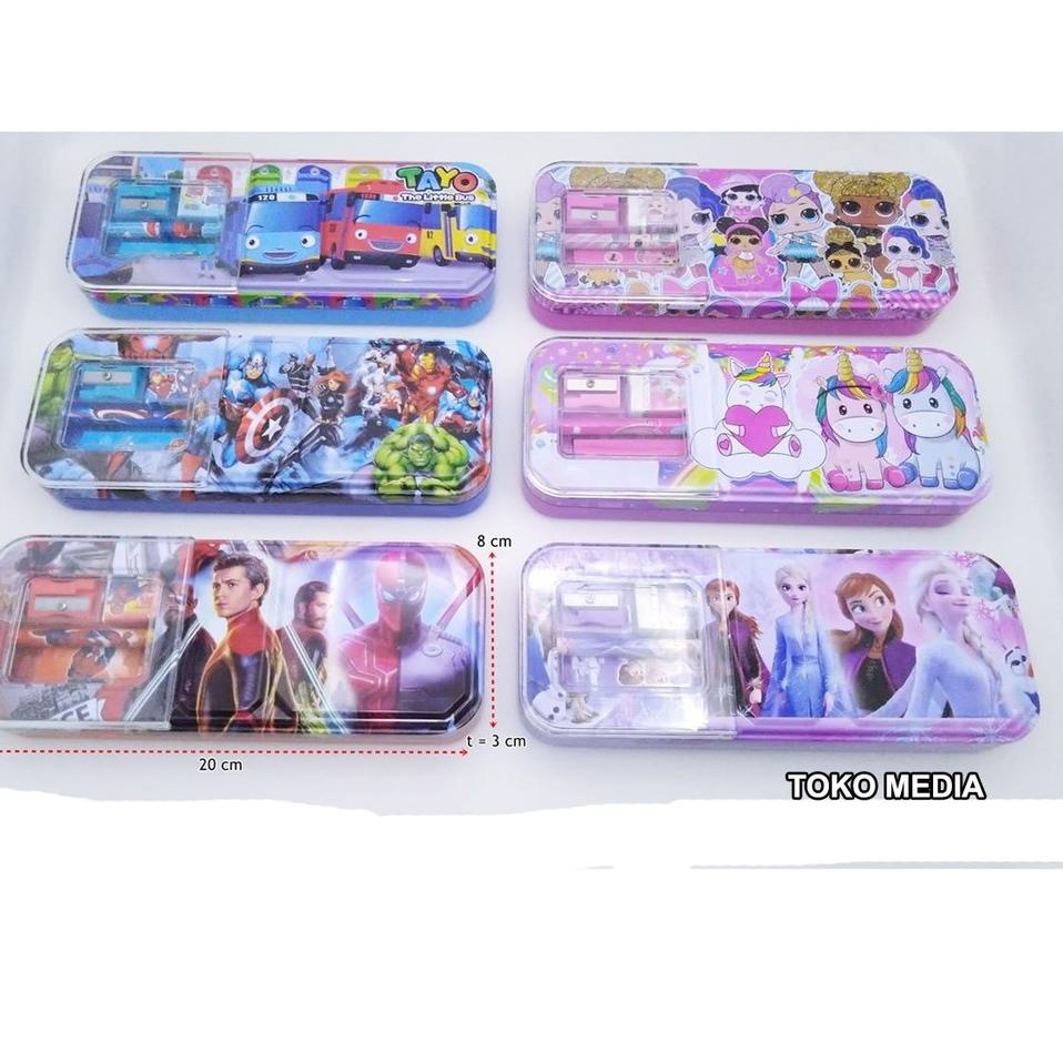 

[KODE PRODUK TCVBU8165] Kotak Tempat Pensil Anak (Kaleng) Set Dengan Isi Bagus (cc-7100)