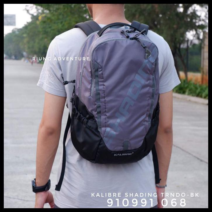 Tas Ransel Laptop Pria Wanita Kalibre Shading 910991 Original Terbaru - Tornado Black