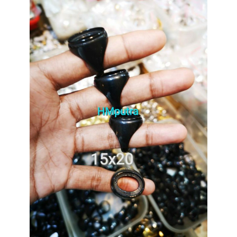 Ring emban titanium super kualitas warna hitam polos