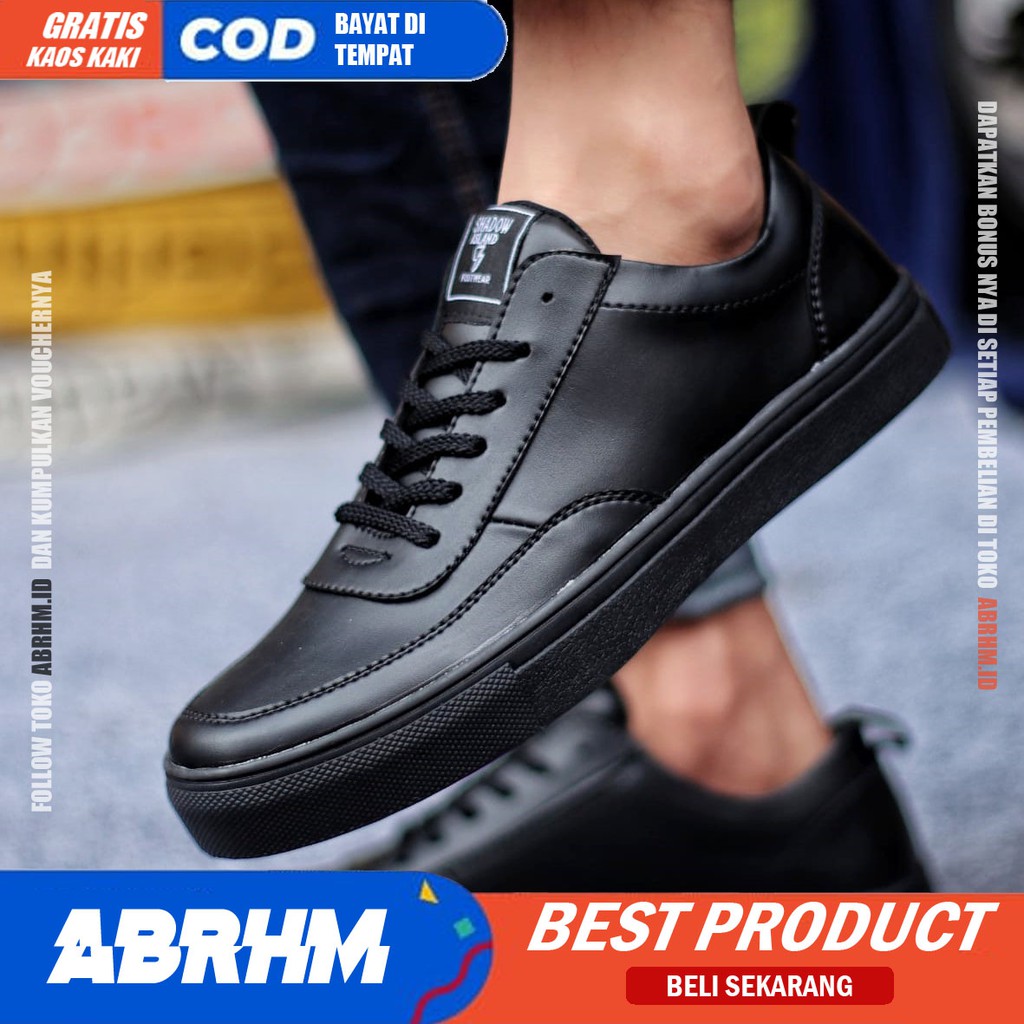 ABRHM x WRG -Sepatu Casual Kasual Sneakers Pria Kulit Pu/Cowok/Men Lokal Ori Original Footwear Sepatu Kasual Kerja kuliah Kondangan Gaya Santai Keren Kekinian