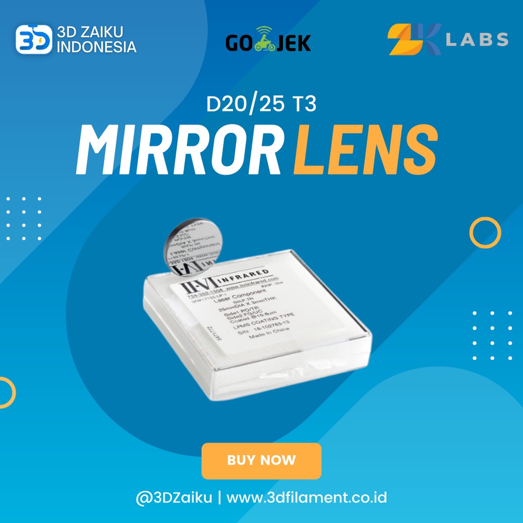 Original II-VI Si Mirror Lens CO2 Laser Reflective Lens Cermin Laser