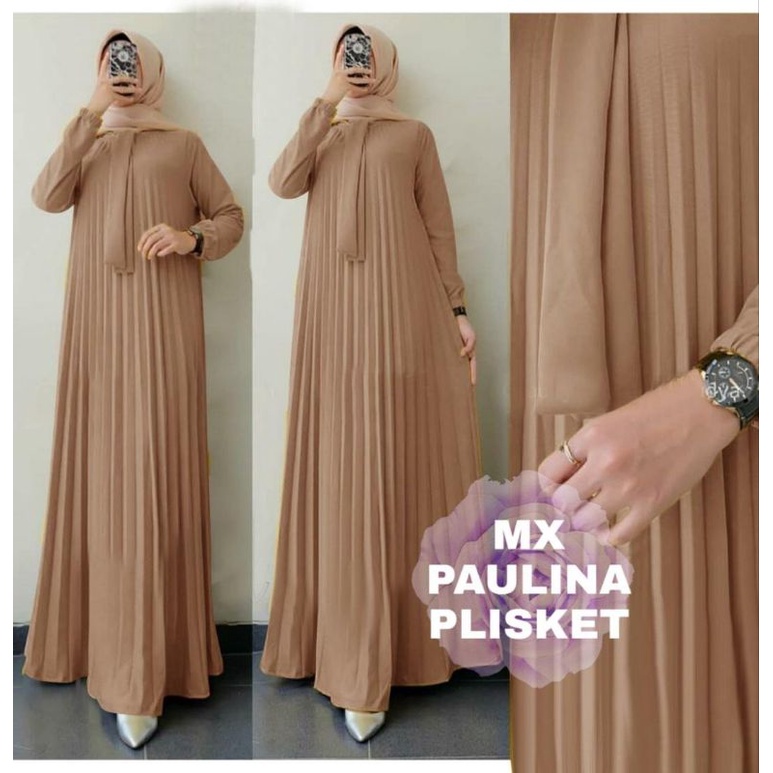 GAMIS PLISKET MAXY / GAMIS PLISKET TALI PINGGANG / GAMIS / BAJU MUSLIM