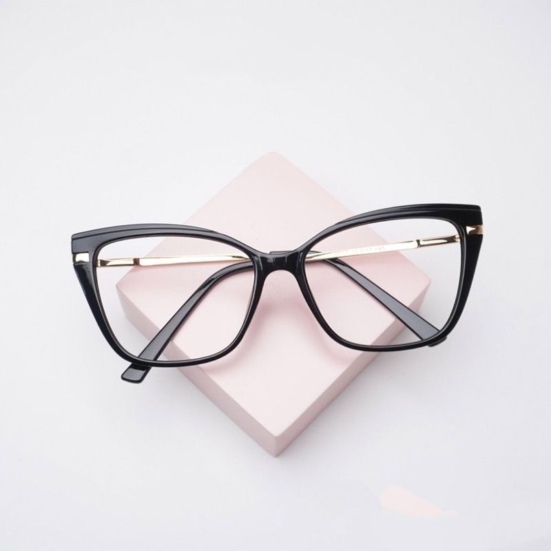 kacamata cat Eye wanita frame 9017 minus clynder normal