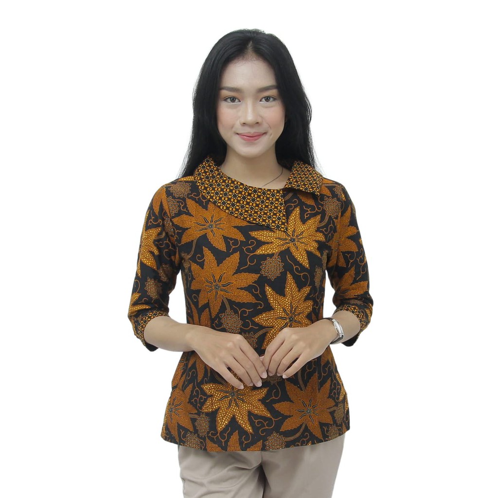 Gambar Baju Batik Kerja Wanita Modern Retorika