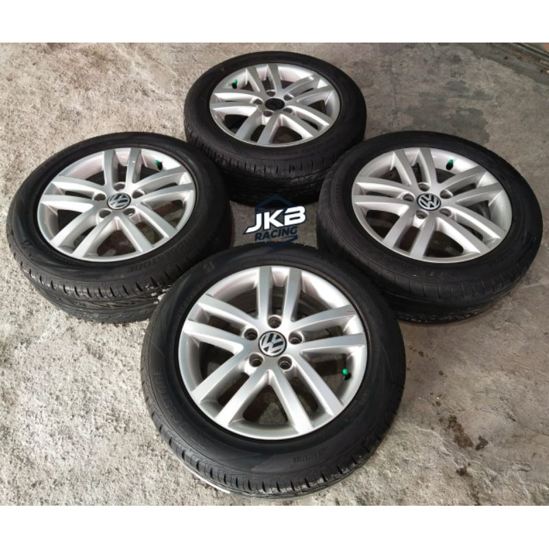 Velg Seken Oem Mobil VW Ring 16 + Ban brigestone
