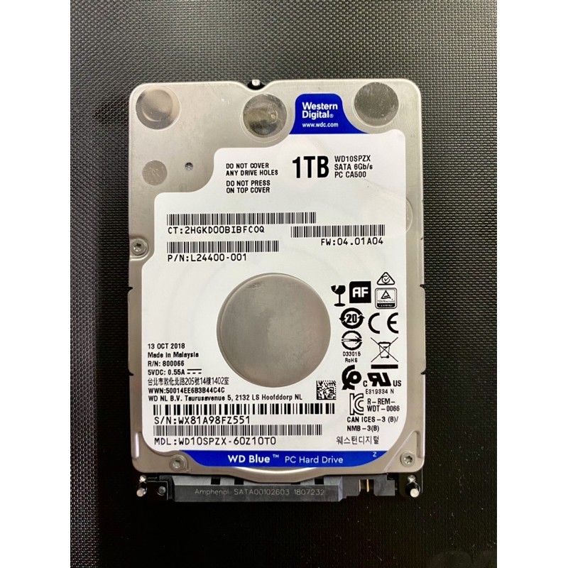 Hard Disk Internal Laptop WD Blue Slim 1TB Second