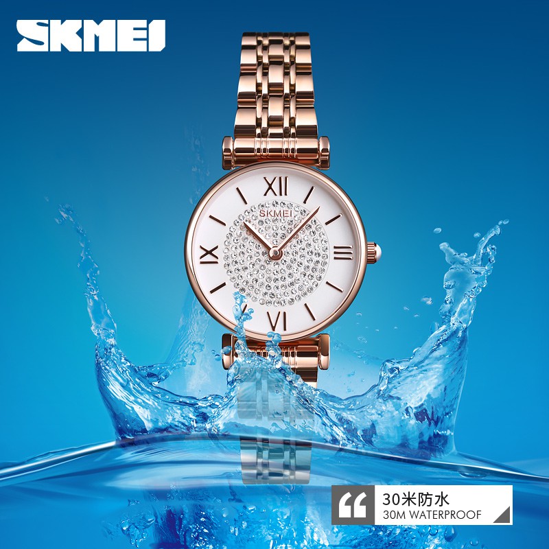 SKMEI 1533 Jam Tangan Wanita Analog Tali Stainless WATCHKITE WKOS