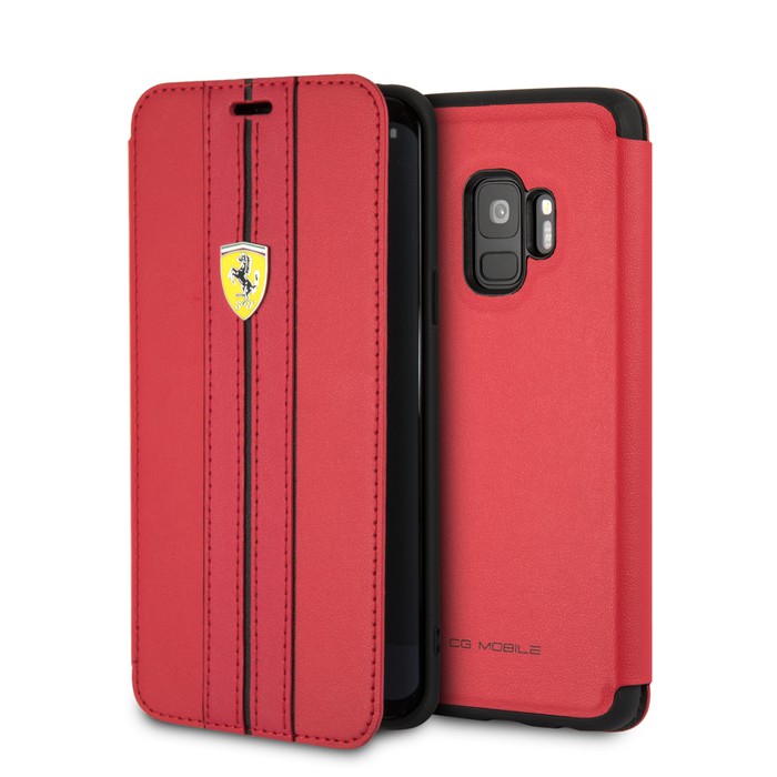 Ferrari - On Track PU Leather - Book Case - Samsung S9 - Red