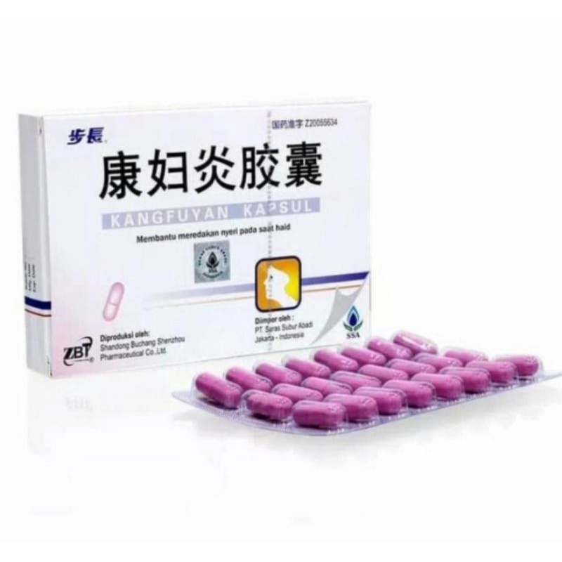 Obat herbal cina Nyeri Haid keputihan datang bulan racun Buchang Kangfuyan Kapsul