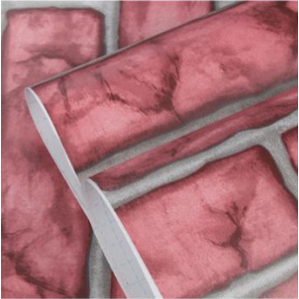 Wallpaper Dinding 3D Wallpaper Dinding Ruang Tamu Stiker Dinding Aesthetic 45cmX10meter Wallstiker-6