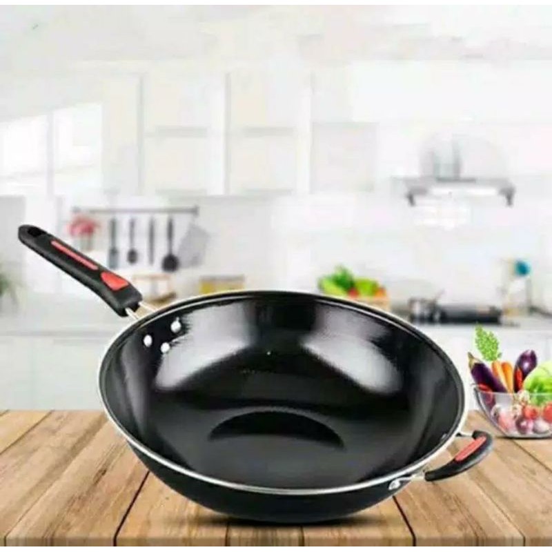 Ori Panci Goreng Enamel Serbaguna - Panci Wok Pan anti lengket dan anti gores